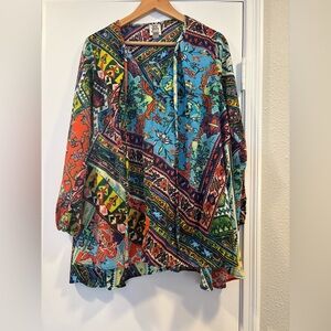 Mary Jane Colorful Bohemian Blouse